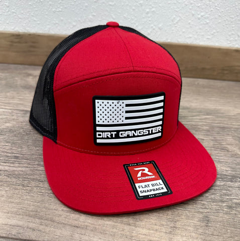 DG Flag Patch Red Flatbill