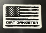 Black/White American Flag Dirt Gangster Sticker