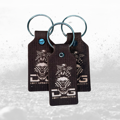 Checkered Flag Lady Keychain