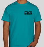 Teal Checkered Flag Messy Bun Tee