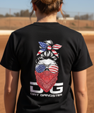 FEMALE RED, WHITE, & BLUE DG SKULL