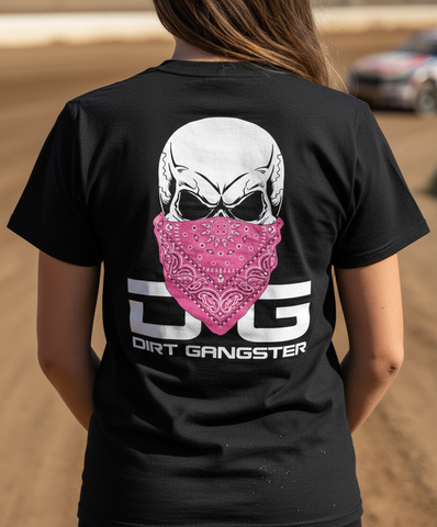 SKULL PINK BANDANA GANGSTER TEE